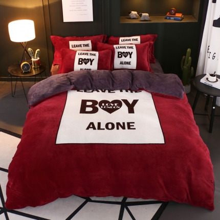 91家纺网 家纺一手货源 找家纺 （总）佰亿莱 大版法莱绒四件套