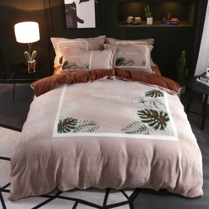 91家纺网 家纺一手货源 找家纺 （总）佰亿莱 大版法莱绒四件套