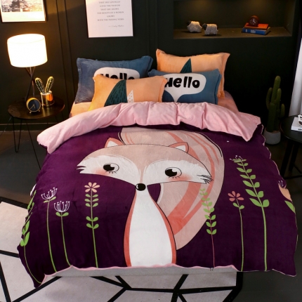 91家纺网 家纺一手货源 找家纺 （总）佰亿莱 大版法莱绒四件套