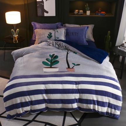 91家纺网 家纺一手货源 找家纺 （总）佰亿莱 大版法莱绒四件套