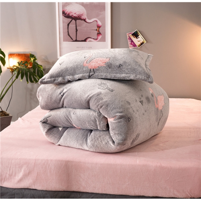 91家纺网 家纺一手货源 找家纺 佰亿莱 雪花绒四件套 蜜儿