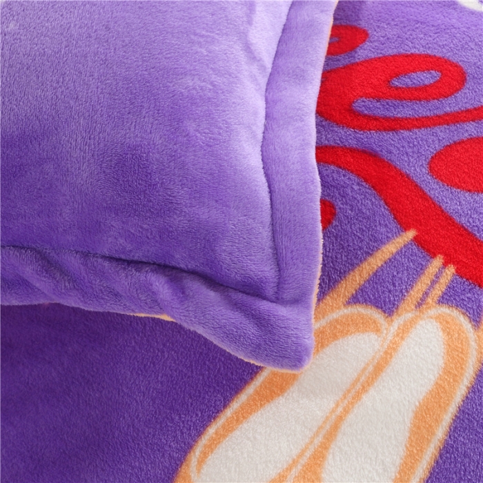 91家纺网 家纺一手货源 找家纺 佰亿莱 大版法莱绒四件套 怦然心动