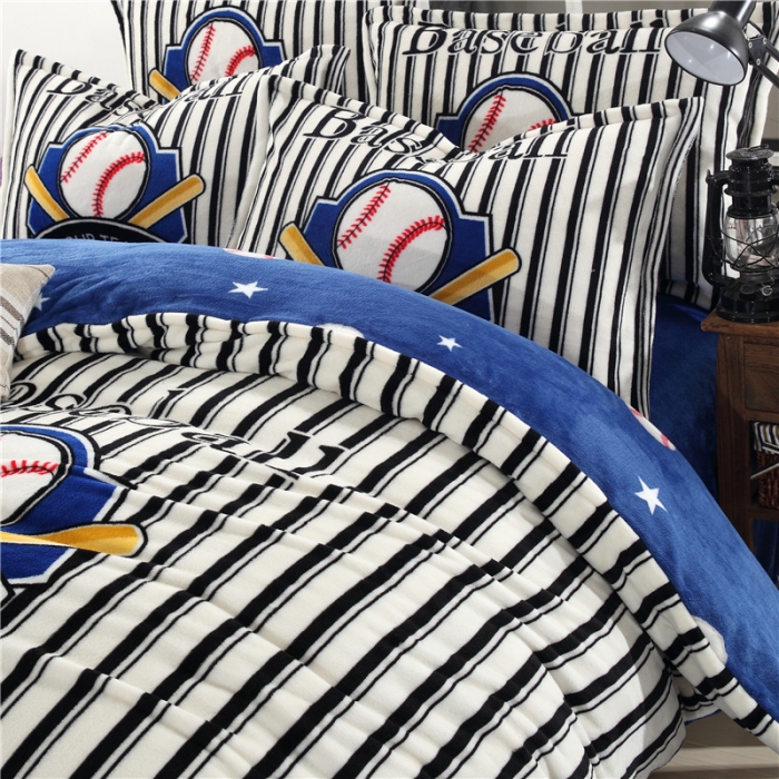 91家纺网 家纺一手货源 找家纺 佰亿莱 大版法莱绒四件套 休闲时光