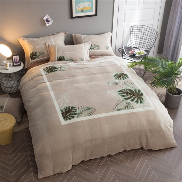 91家纺网 家纺一手货源 找家纺 佰亿莱 大版法莱绒四件套 美丽生活