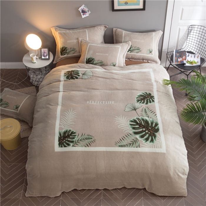 91家纺网 家纺一手货源 找家纺 佰亿莱 大版法莱绒四件套 美丽生活