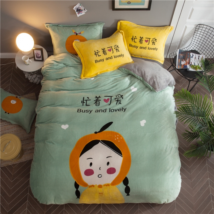 91家纺网 家纺一手货源 找家纺 佰亿莱 大版法莱绒四件套 普朗