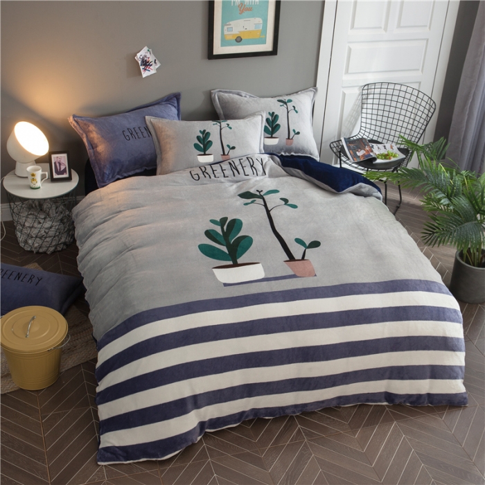 91家纺网 家纺一手货源 找家纺 佰亿莱 大版法莱绒四件套 托尼