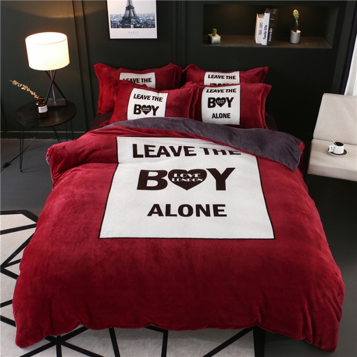 91家纺网 家纺一手货源 找家纺 佰亿莱 大版法莱绒四件套 维纳斯