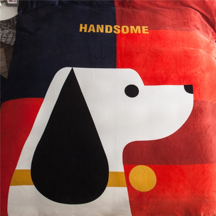 91家纺网 家纺一手货源 找家纺 佰亿莱 大版法莱绒四件套 小美好