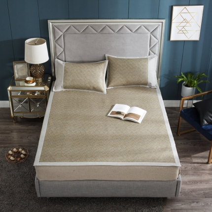 91家纺网 家纺一手货源 找家纺 佰亿莱  2024新款藤席 富士山-驼色