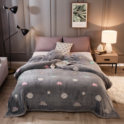 91家纺网 家纺一手货源 找家纺 佰亿莱 2024新款毛毯 多彩云