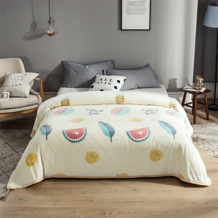 91家纺网 家纺一手货源 找家纺 佰亿莱 2024新款毛毯 夏日风情