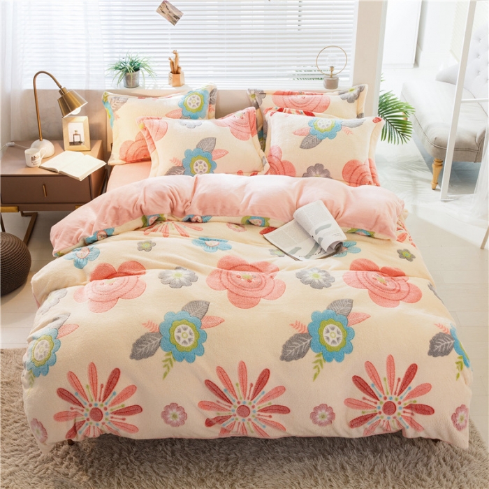 91家纺网 家纺一手货源 找家纺 佰亿莱 雪花绒四件套 爱丽丝