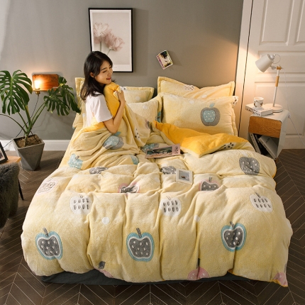 91家纺网 家纺一手货源 找家纺 （总）佰亿莱 雪花绒四件套牛奶绒法莱绒水晶绒宝宝绒