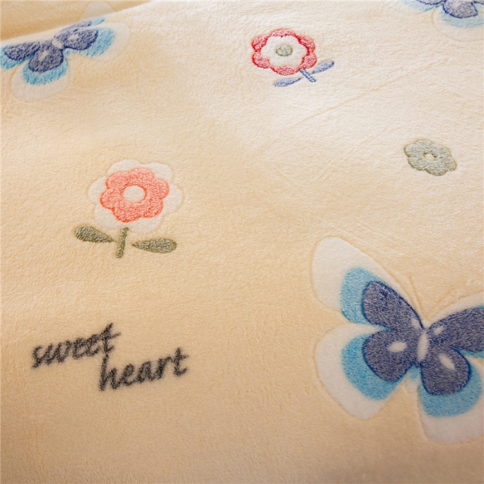 91家纺网 家纺一手货源 找家纺 佰亿莱 雪花绒四件套 彩蝶