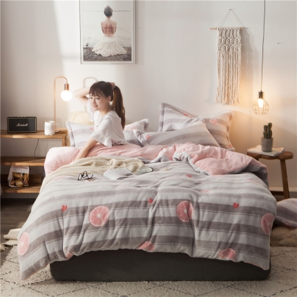 91家纺网 家纺一手货源 找家纺 （总）佰亿莱 雪花绒四件套牛奶绒法莱绒水晶绒宝宝绒