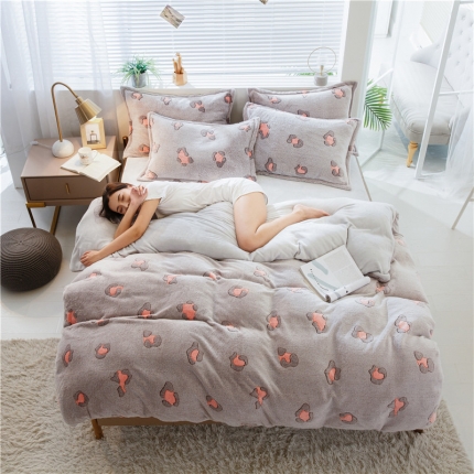 91家纺网 家纺一手货源 找家纺 （总）佰亿莱 雪花绒四件套牛奶绒法莱绒水晶绒宝宝绒