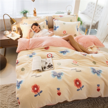 91家纺网 家纺一手货源 找家纺 （总）佰亿莱 雪花绒四件套牛奶绒法莱绒水晶绒宝宝绒