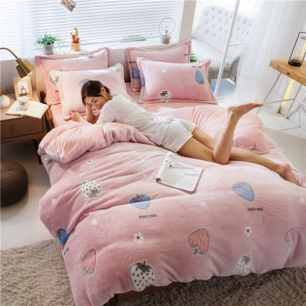 91家纺网 家纺一手货源 找家纺 （总）佰亿莱 雪花绒四件套牛奶绒法莱绒水晶绒宝宝绒