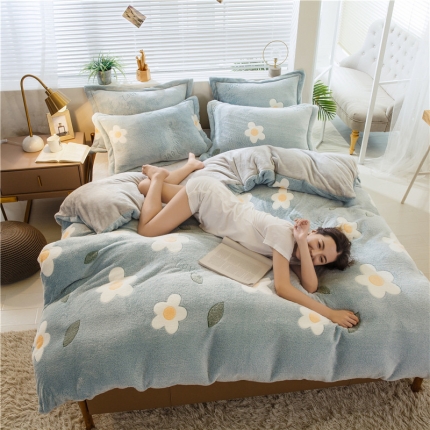 91家纺网 家纺一手货源 找家纺 （总）佰亿莱 雪花绒四件套牛奶绒法莱绒水晶绒宝宝绒