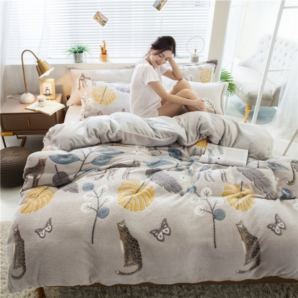 91家纺网 家纺一手货源 找家纺 （总）佰亿莱 雪花绒四件套牛奶绒法莱绒水晶绒宝宝绒