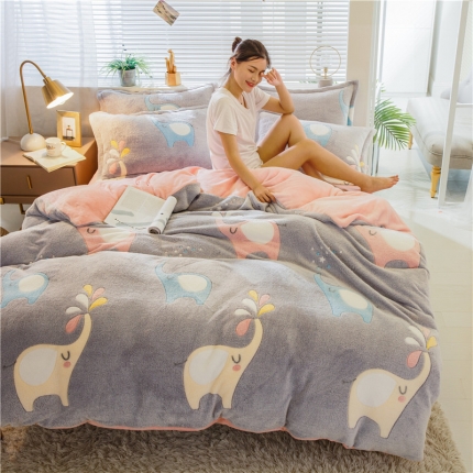 91家纺网 家纺一手货源 找家纺 （总）佰亿莱 雪花绒四件套牛奶绒法莱绒水晶绒宝宝绒