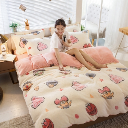 91家纺网 家纺一手货源 找家纺 （总）佰亿莱 雪花绒四件套牛奶绒法莱绒水晶绒宝宝绒