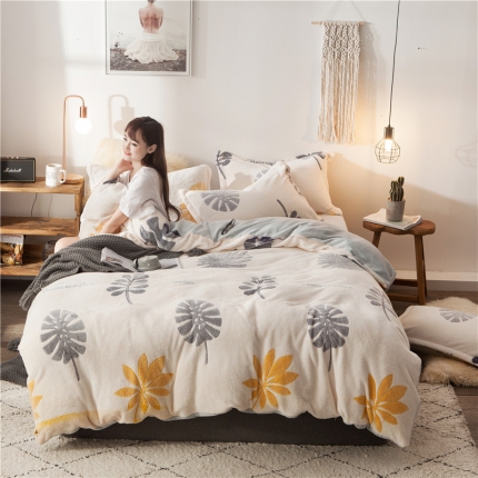 91家纺网 家纺一手货源 找家纺 （总）佰亿莱 雪花绒四件套牛奶绒法莱绒水晶绒宝宝绒