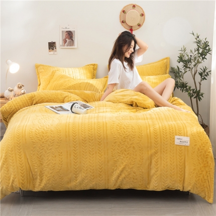 91家纺网 家纺一手货源 找家纺 （总）佰亿莱 2024新款保暖牛奶绒四件套