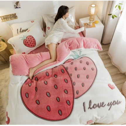 91家纺网 家纺一手货源 找家纺 （总）佰亿莱 2024雪花绒大版四件套法莱绒水晶绒宝宝绒