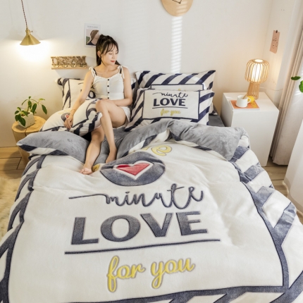 91家纺网 家纺一手货源 找家纺 （总）佰亿莱 2024雪花绒大版四件套法莱绒水晶绒宝宝绒