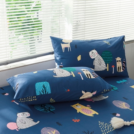 91家纺网 家纺一手货源 找家纺 （总）宝齐莱家纺 2019全棉小清新印花单枕套一对48*74