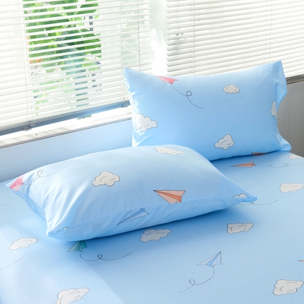 91家纺网 家纺一手货源 找家纺 （总）宝齐莱家纺 2019全棉小清新印花单枕套一对48*74