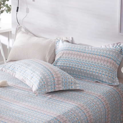 宝齐莱家纺 单品印花枕套一只 古普赛文