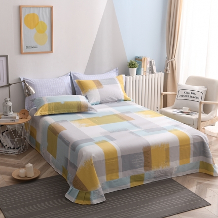 91家纺网 家纺一手货源 找家纺 宝齐莱家纺 单品印花床单 英伦风尚-兰