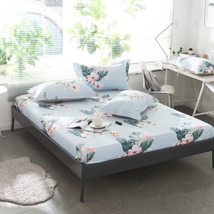 91家纺网 家纺一手货源 找家纺 宝齐莱家纺 单品印花床笠 梦心语