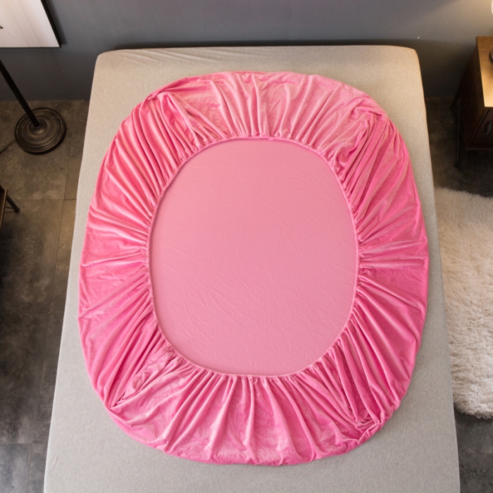 91家纺网 家纺一手货源 找家纺 （总）怡家居 2018新款水晶绒加厚保暖单品床笠