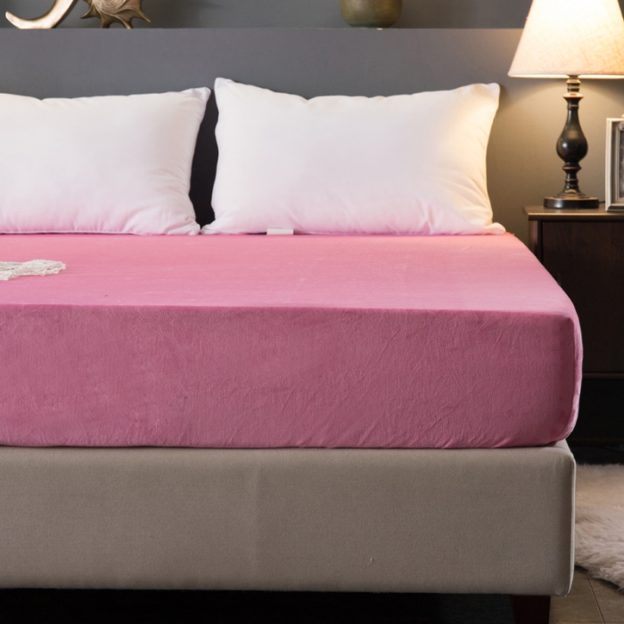 91家纺网 家纺一手货源 找家纺 （总）怡家居 2018新款水晶绒加厚保暖单品床笠