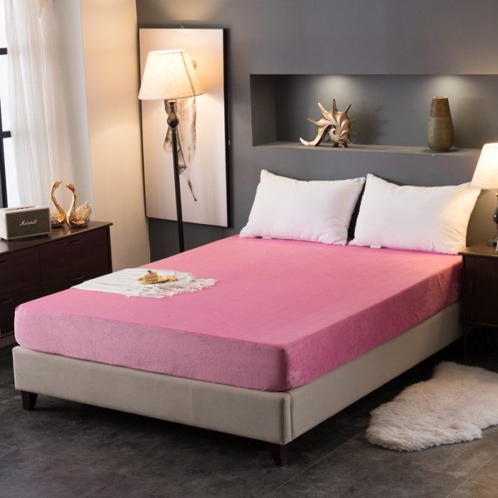 91家纺网 家纺一手货源 找家纺 （总）怡家居 2018新款水晶绒加厚保暖单品床笠