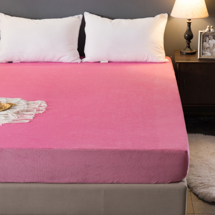 91家纺网 家纺一手货源 找家纺 （总）怡家居 2018新款水晶绒加厚保暖单品床笠