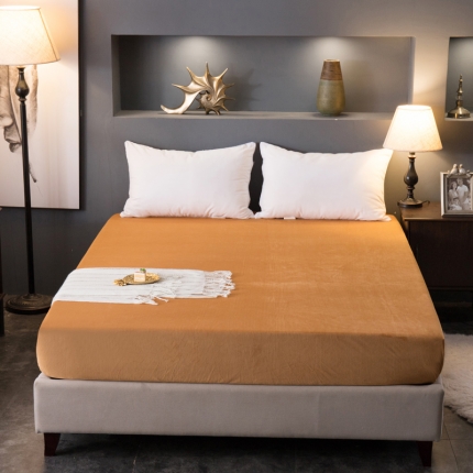 91家纺网 家纺一手货源 找家纺 （总）怡家居 2018新款水晶绒加厚保暖单品床笠