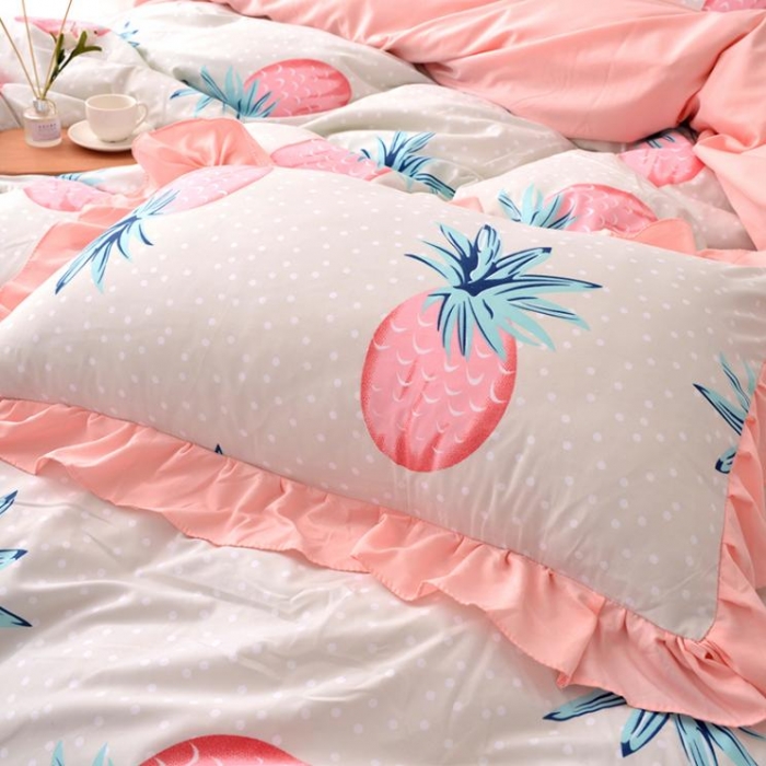 91家纺网 家纺一手货源 找家纺 （总）梦柏 2018新款洛卡棉蕾丝花边四件套