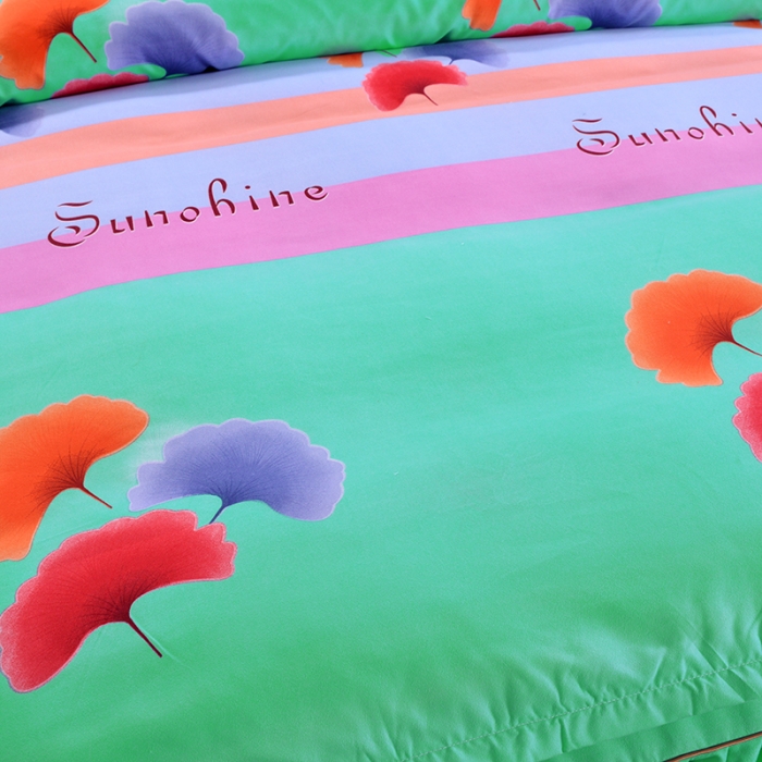 91家纺网 家纺一手货源 找家纺 梦柏 2018新款加厚磨毛四件套 爱的港湾（绿）