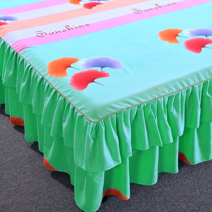 91家纺网 家纺一手货源 找家纺 梦柏 2018新款加厚磨毛四件套 爱的港湾（绿）