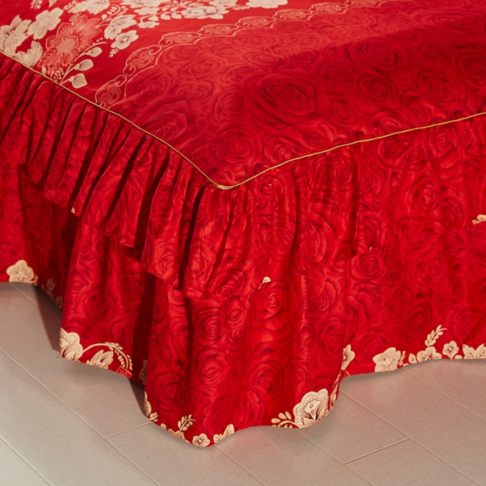 91家纺网 家纺一手货源 找家纺 梦柏 2018新款加厚磨毛四件套 花香飘逸