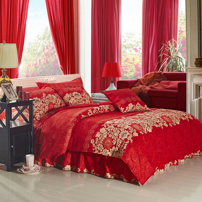 91家纺网 家纺一手货源 找家纺 梦柏 2018新款加厚磨毛四件套 花香飘逸