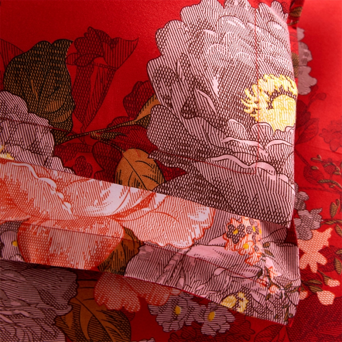 91家纺网 家纺一手货源 找家纺 梦柏 2018新款加厚磨毛四件套 花雅之秀