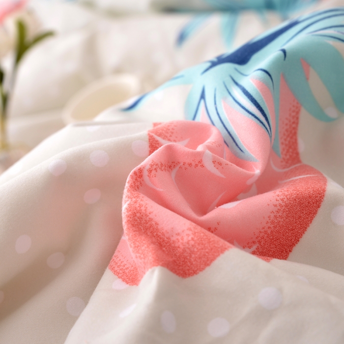 91家纺网 家纺一手货源 找家纺 梦柏 2018新款洛卡棉蕾丝花边四件套 菠萝派（绿）