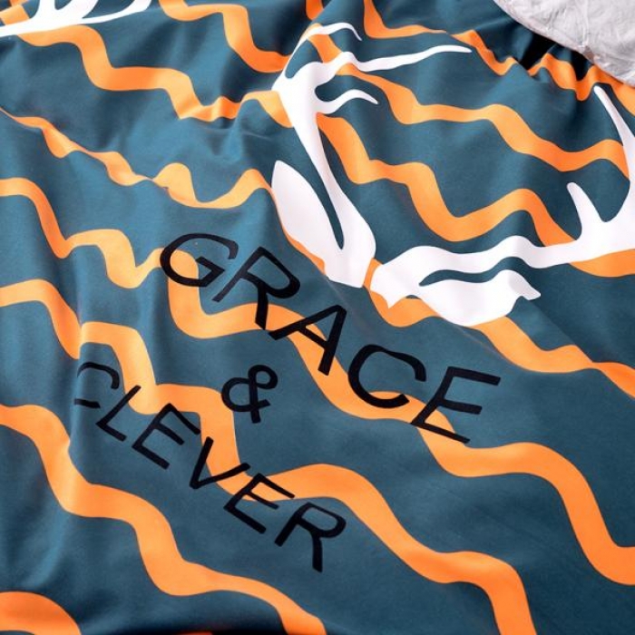 91家纺网 家纺一手货源 找家纺 梦柏 2018新款洛卡棉蕾丝花边四件套 格雷斯