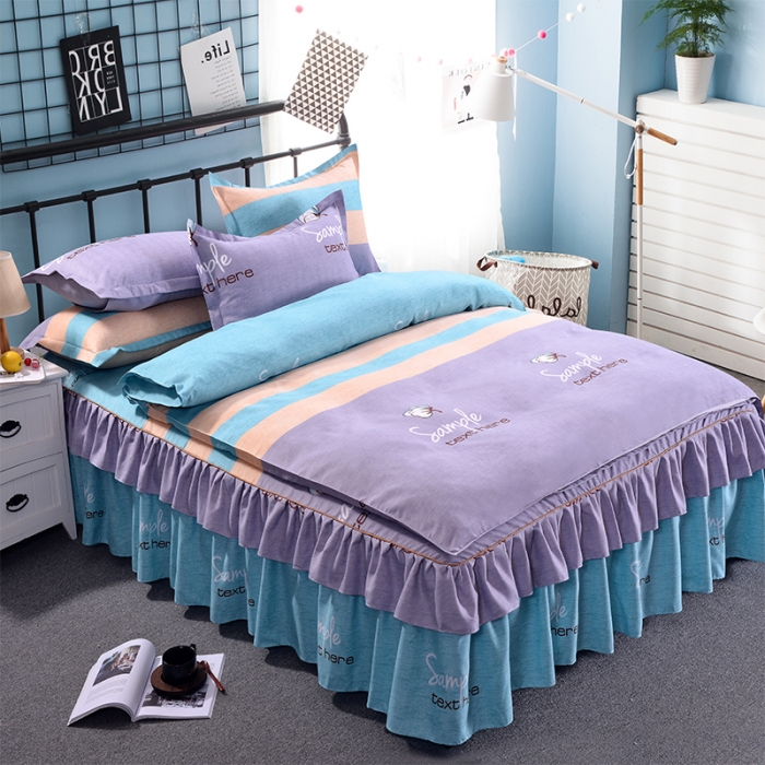 91家纺网 家纺一手货源 找家纺 梦柏 2018新款加厚磨毛四件套 炫彩礼物